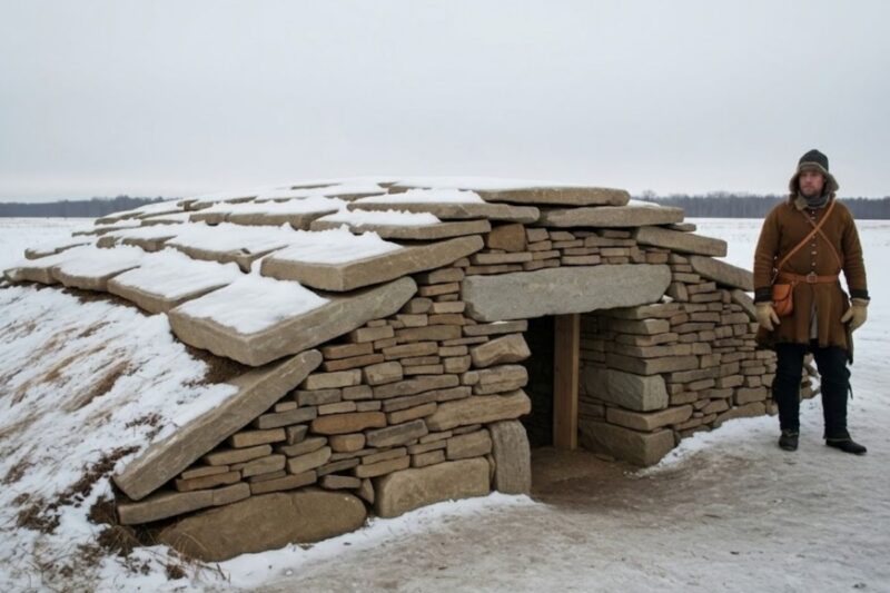 They Mocked His Buried Shelter With a Stone Roof — Until It Survived a –30° Freeze