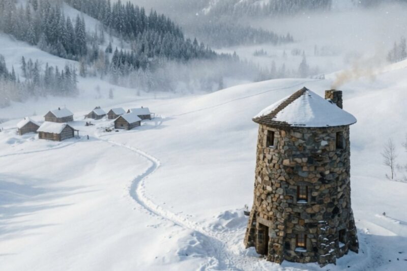 They Thought His Stone Tower Was Crazy — Until the Blizzard Hit