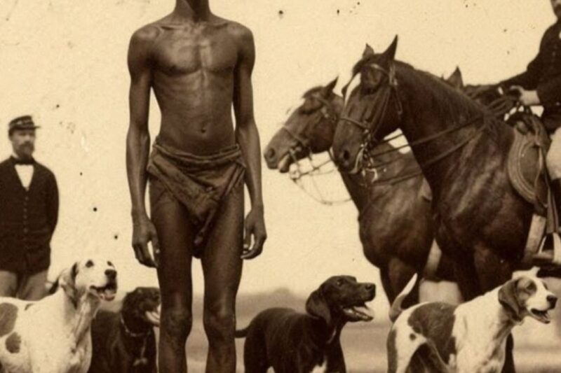 They used 3 horses and 7 dogs to transport a 2.31-meter-tall slave, but 10 hours later…